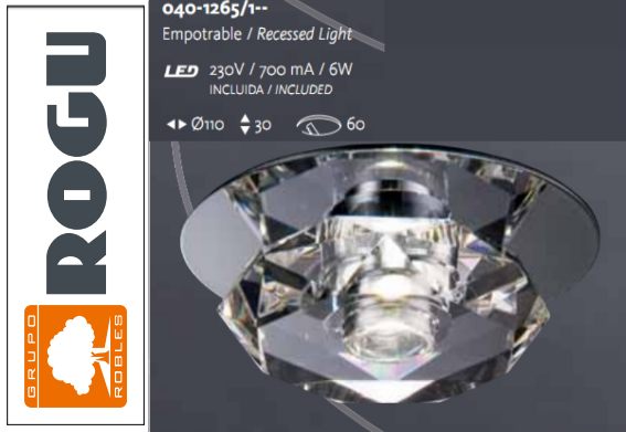 Rogu | 040-1265/1-016 LED 6W DIM 3000K    ROGU