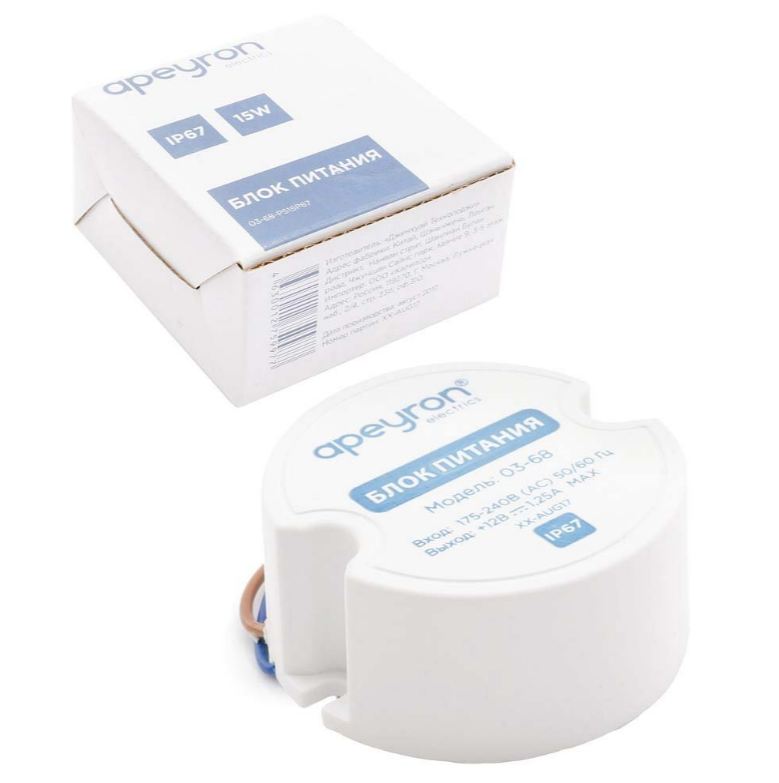 Apeyron | 03-68   12 , 15 , IP67, 1,25, , 49*49*23 